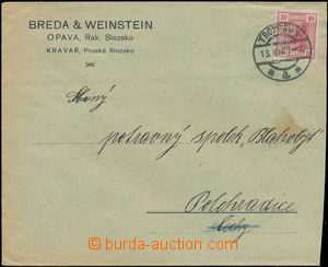 174502 - 1907 ČESKÉ ZEMĚ/  Maxa B87, dopis s firemním přítiskem
