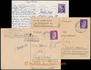 174504 - 1945 C.C. BUCHENWALD  2 official postcard sent from same pri