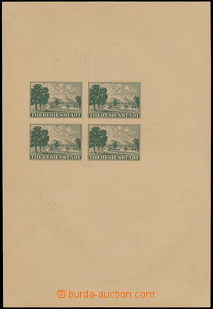 174550 - 1943 PLATE PROOF  block of four, plate proof imperforated Ad