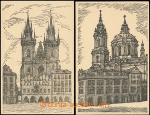174562 - 1920 TUSAR Slavoboj, Prague - Mikulášský cathedral and T
