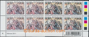 174646 - 2011 Pof.707, Vánoce A, 1x růžové pozadí, levý dolní 