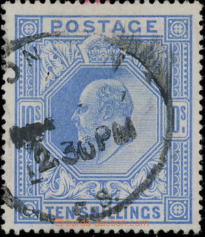 174721 - 1911-13 SG.319, 10Sh modrá, průsvitka kotva, kruhové raz.