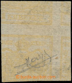 174767 - 1850 Mi.1, Coat of arms 1 Kr yellow, type Ib, HP,  print on 