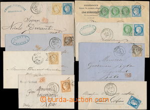 174786 - 1871-1875 sestava 8ks dopisů frankovaných vydáním CERES,