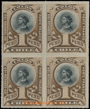 174799 - 1878-1899 Sc.36, Kolumbus 1 Peso, 4-blok, koncová a vysoká
