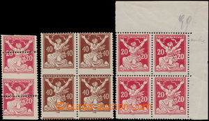 174810 -  Pof.151, 154VV, 20h red, vertical pair and significant shif