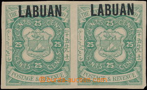 174812 - 1896 SG.80b, 25C s přetiskem LABUAN, nezoubkovaný pár, ka