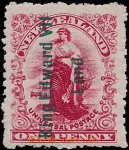 174832 - 1908 SG.1A, Nový Zéland 1P s přetiskem KING EDWARD VII. L