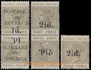 174852 - 1888-1891 SG.46, 47, protisměrné páry POSTAGE REVENUE 1d.