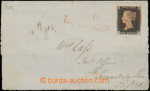 174868 - 1840 SG.2, Penny Black - black, plate 3 letters S-A on face-
