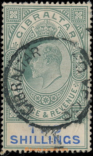 174879 - 1903 SG.52, Edvard VII. 2Sh zelená / modrá; velmi pěkný 