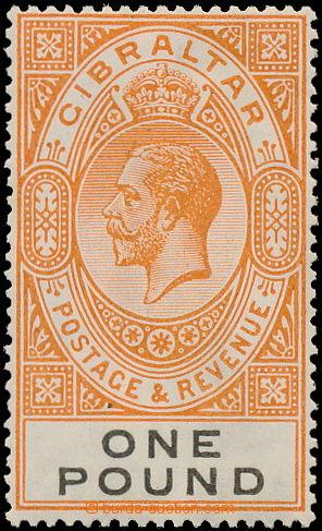 174889 - 1925 SG.108, Jiří V. 1£ červeno-oranžová / černá