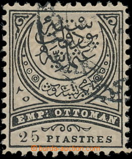 174897 - 1884 Mi.50, Crescent 25Pia black / olive grey; rare stamp in