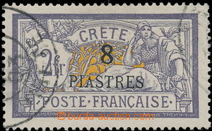 174909 - 1903 KRÉTA Mi.19, Merson 8Pia/2Fr fialová / žlutá; bezva