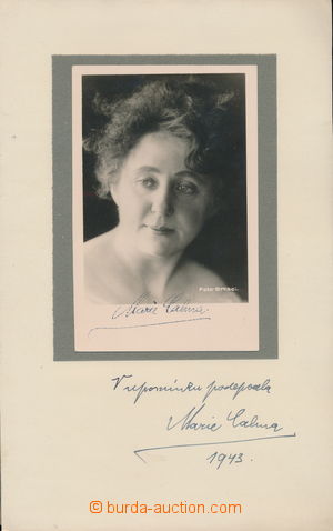 174929 - 1943 CALMA VESELÁ Marie (1881-1966), významná pěvkyně, 