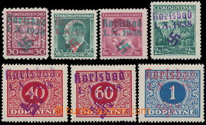 174956 - 1938 KARLSBAD  comp. 7 pcs of overprint values, postage stmp