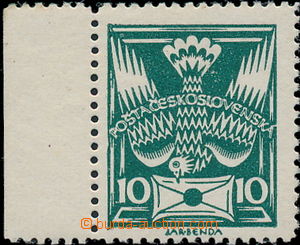 175022 -  Pof.145B, 10h tmavě zelená, ŘZ 13¾, krajový kus, s