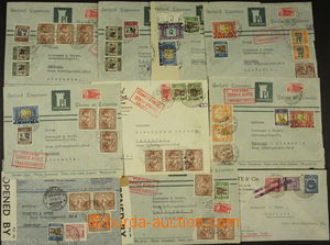 175033 - 1939-1940 10ks firemních dopisů s pěknými frankaturami, 