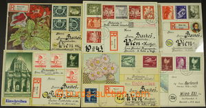 175051 - 1943-1944 sestava 5ks ozdobných R-dopisů, poštou správn