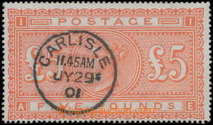 175074 - 1867-1883 SG.137, £5 oranžová, bílý papír, průsvi