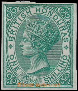 175083 - 1872-1879 TCP for SG.10, Victoria 1Sh green, imperforated on
