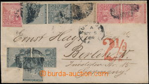 175086 - 1884 letter to Berlin with tricolor multiple franking Hope 5