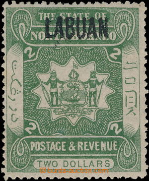 175113 - 1901-1905 SG.140, North Borneo - Coat of arms 2$ green dull 