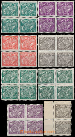 175131 -  Pof.164A-169A, 100h - 600h, complete set in blocks of four,