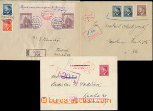 175172 - 1945 comp. 3 pcs of entires franked with. Bohemian and Morav