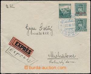 175226 - 1939 Express letter to Michalovců, with Pof.307, 346 + Alb.