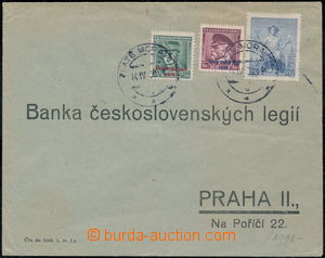175227 - 1939 commercial Reg letter to Prague, with parallel franking