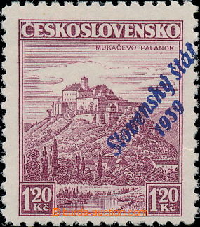 175247 - 1939 Alb.13, Mukachevo 1,20CZK with significant shifted over