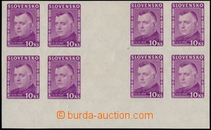 175297 - 1945 Alb.M125(2x4), Tiso (Jubilejní) 10Ks fialová, dvě sp