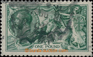 175308 - 1913 SG.404, Jiří V. £1 tmavě modrozelená, populár