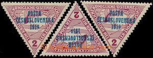 175324 -  Pof.55, Trojúhelník 2h hnědočervená, 3ks, kompletní s