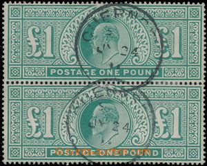 175328 - 1902 SG.266, £1 tmavě modrozelená, svislá 2-páska (