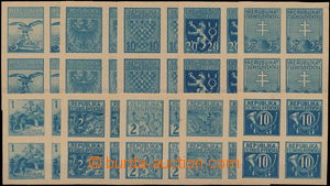 175348 - 1919 ZT  návrhů pro výplatní známky 3h-10K, Národní m