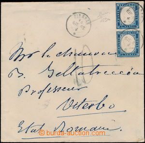 175391 - 1862 dopis vyfr. zn. Sass.15Da, svislá (!) 2-páska Viktor 