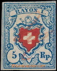 175430 - 1851 Mi.9II, Rayon I, without frame, rarer dark blue color; 