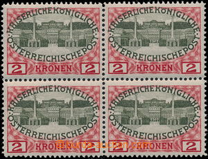 175438 - 1908 Mi.154, Ferch.154, 4-blok 2K Jubilejní červená / oli