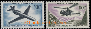 175445 - 1957-1958 Mi.1120, 1177, 500Fr Caravela, 1000Fr Vrtulník, l