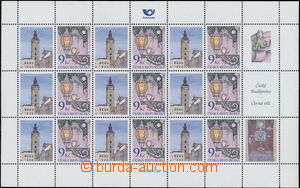 175450 - 2003 Pof.PL381, Lantern 9CZK, with stamps 2. variants grid /