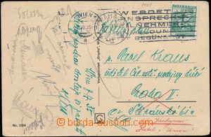 175470 - 1935 FOOTBALL/ postcard with signatures of players football 