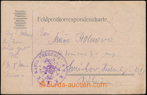 175491 - 1914 S.M.S. MARIA THERESIA round violet postmark with eagle 