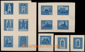 175500 - 1920 ZT  návrhů na čs. známky s námětem Hrady, v modr