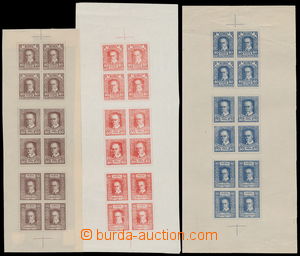 175508 - 1920 ZT  návrhů tiskárny HAASE, sestava 3ks 12ti-známkov