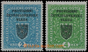 175526 -  Prague overprint I (Small Emblem), Pof.RV16, RV18, 2 Koruna