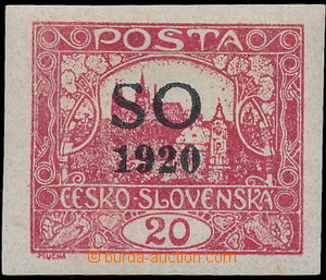 175619 -  Pof.SO7 plate variety, 20h carmine, wide margins, with plat