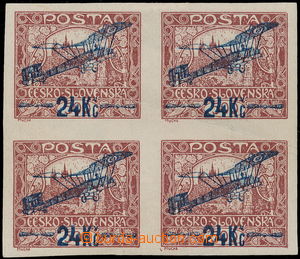175666 -  Pof.L2, I. provisional air mail stmp. 24Kč/500h brown, blo