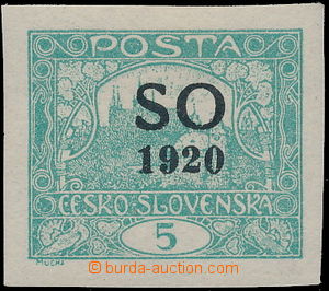 175690 -  Pof.SO3, 5h blue-green, wide margins; on reverse owner's ma